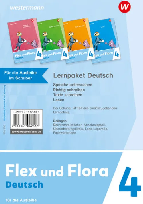 Westermann Schulbuch Nach Bundesländern·Rheinland-Pfalz*Flex und Flora 4. Lernpaket Deutsch 4 (Druckschrift) für Rheinland-Pfalz Für die Ausleihe