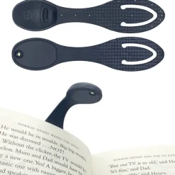 Bookchair Vertrieb Lesen & Geschichten*Flexilight Black Dots (schwarz) | 2 in 1 Leselampe & Lesezeichen | LED Leselicht | Geschenk für Leser, Buchliebhaber | Deutsche Ausgabe