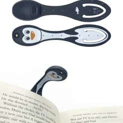 Bookchair Vertrieb Lesen & Geschichten-Flexilight Leselicht (Pinguin) | 2 in 1 Leselampe & Lesezeichen | Geschenk für Leser, Buchliebhaber | Deutsche Ausgabe