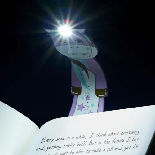Flexilight Pals Leselicht (Einhorn) - lila - 2 in 1 Leselampe & Lesezeichen - LED Leselicht - Geschenk für Leser, Buchliebhaber - Deutsche Ausgabe*Bookchair Vertrieb Sale