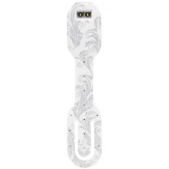 Bookchair Vertrieb Lesen & Geschichten*Flexilight RC (White Flowers) - wiederaufladbares Leselicht - 2 in 1 Leselampe & Lesezeichen - LED Leselicht - Geschenk für Leser, Buchliebhaber - Deutsche Ausgabe