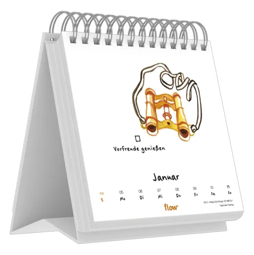 teNeues Calendars & Stationery GmbH & Co. KG Wochenkalender*Flow - Was uns wirklich glücklich macht - Wochenkalender 17 x 16 mit Spiralbindung, 53 Illustrationen der kleinen Glücksmomente