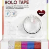 Holo Tape BASIC, 12mmx2m, 6 Rollen, farbig sortiert*Folia