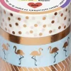Folia Klebstoff & Klebebänder-Washi-Tape 4er Set HOTFOIL ROSEGOLD, 3x 15mmx5m + 1x 5mmx5m