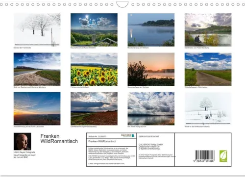 Franken WildRomantisch (Wandkalender 2026 DIN A3 quer), Monatskalender*Calvendo Best