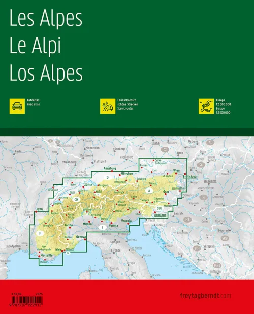 freytag & berndt Autoatlas Die Alpen 1:150.000*Freytag + Berndt New