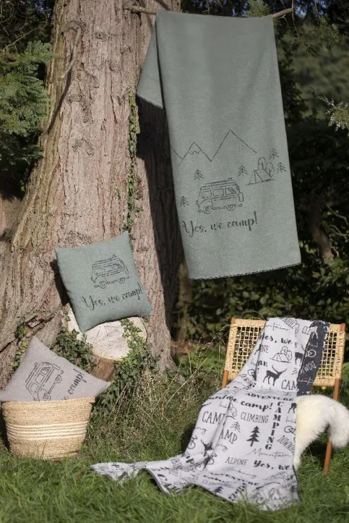 Fussenegger Flanelldecke "yes we camp"*David Fussenegger Textil Outlet