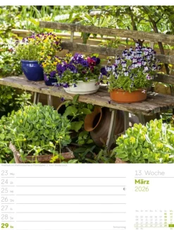 Ackermann Kunstverlag Wochenkalender*Gartenglück Wochenplaner Kalender 2026