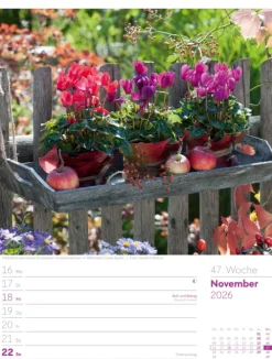 Ackermann Kunstverlag Wochenkalender*Gartenglück Wochenplaner Kalender 2026