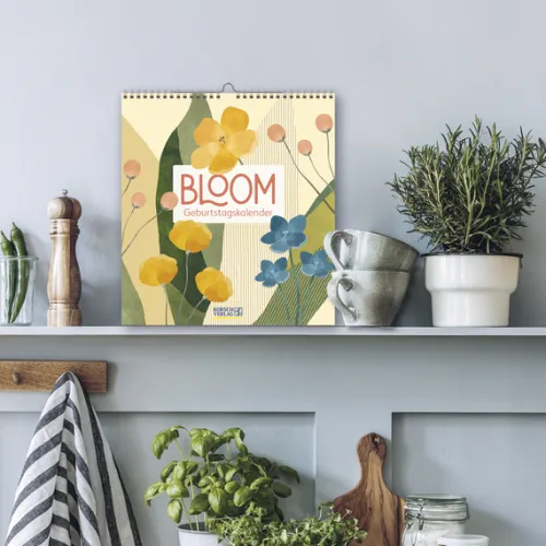 Korsch Verlag GmbH Wandkalender|Immerwährender Kalender*Geburtstagskalender Bloom