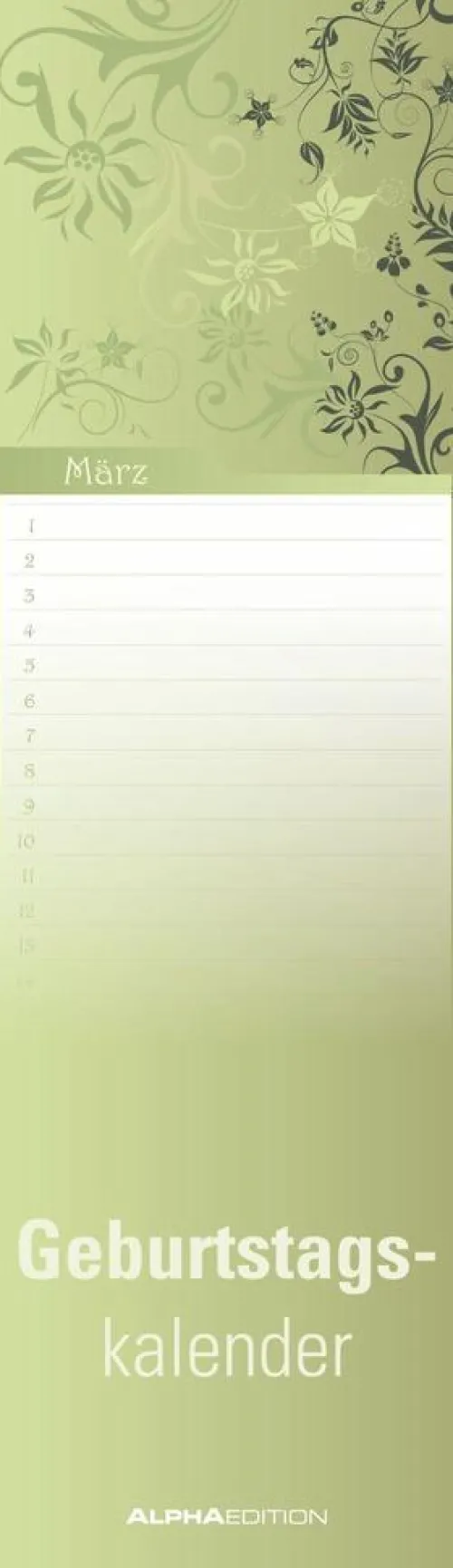 Neumann Verlage GmbH & Co Geburtstagskalender-Geburtstagskalender Floral mini immerwährend