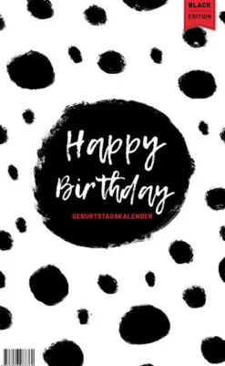 Geburtstagskalender immerwährend | Jahresunabhängiger Kalender für Geburtstage in schwarz/weiß | Geburtstagsübersicht zum Aufhängen mit Spiralbindung für die Familie und fürs Büro*NOVA MD