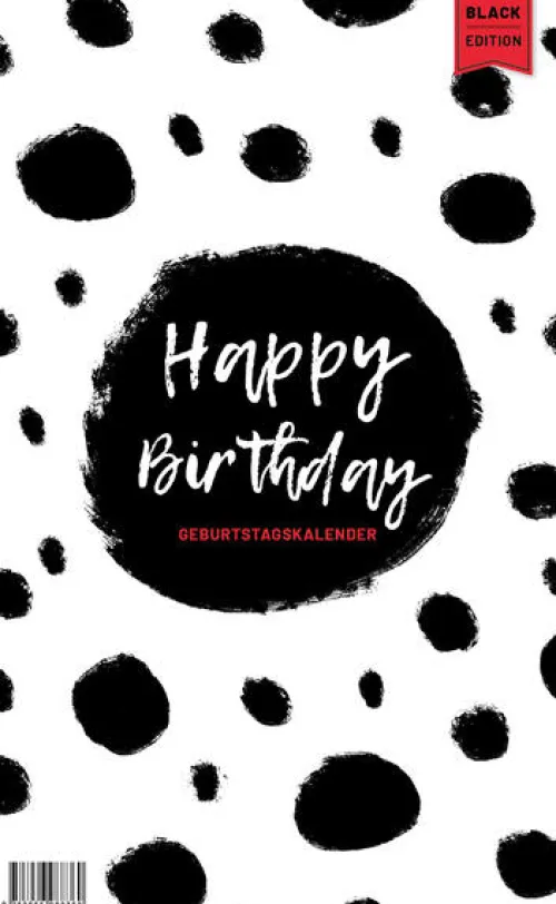 Geburtstagskalender immerwährend | Jahresunabhängiger Kalender für Geburtstage in schwarz/weiß | Geburtstagsübersicht zum Aufhängen mit Spiralbindung für die Familie und fürs Büro*NOVA MD