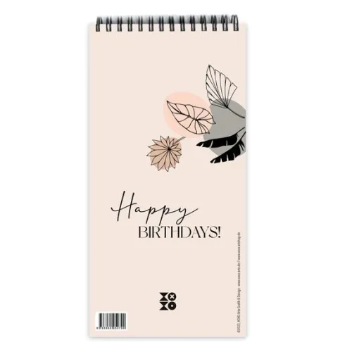 NOVA MD Geburtstagskalender*Geburtstagskalender "leaves line art", ohne Jahreszahl