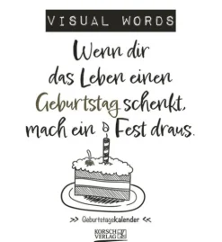 Korsch Verlag GmbH Geburtstagskalender*Geburtstagskalender Visual Words