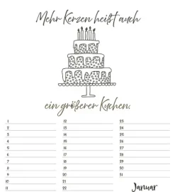 Korsch Verlag GmbH Geburtstagskalender*Geburtstagskalender Visual Words