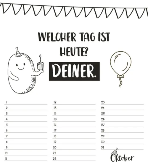 Korsch Verlag GmbH Geburtstagskalender*Geburtstagskalender Visual Words