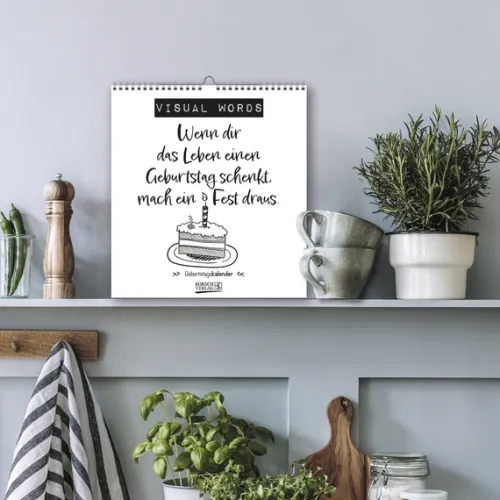 Korsch Verlag GmbH Geburtstagskalender*Geburtstagskalender Visual Words