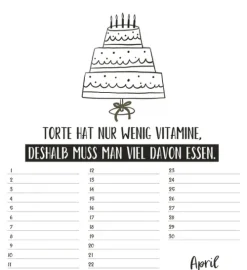 Korsch Verlag GmbH Geburtstagskalender*Geburtstagskalender Visual Words