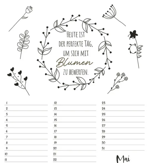 Korsch Verlag GmbH Geburtstagskalender*Geburtstagskalender Visual Words