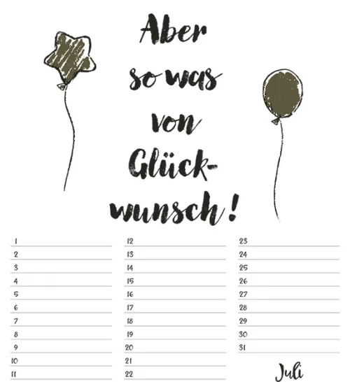 Korsch Verlag GmbH Geburtstagskalender*Geburtstagskalender Visual Words