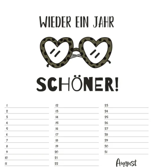 Korsch Verlag GmbH Geburtstagskalender*Geburtstagskalender Visual Words