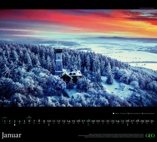 GEO - Schöne Heimat Deutschland 2026 - Wandkalender 50x45 cm, Poster-Kalender mit Landschaftsfotografie, 12 Monatsblätter & Spiralbindung für Heimat- und Natur-Liebhaber*Neumann Verlage GmbH & Co New