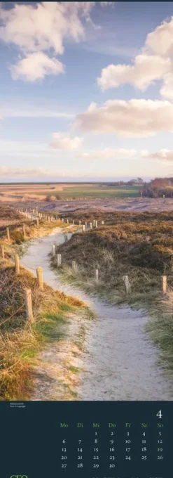 GEO - Wege 2026 - Wandkalender, 25 x 69 cm, 12 Bilder traumhafter Wege & Landschaften, deutsches Kalendarium, Spiralbindung, perfekt für Naturfreunde*teNeues Calendars & Stationery GmbH & Co. KG Clearance