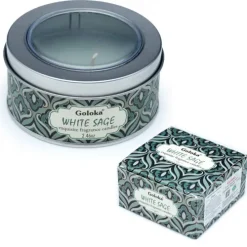 Zentrada Küche & Esszimmer*Goloka weisse Salbei-Wachskerze aus der Dose