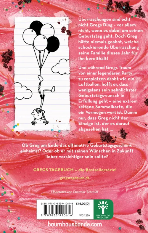 Kinder Baumhaus Verlag GmbH 10-12 Jahre-Gregs Tagebuch 20 - Bock auf Party?