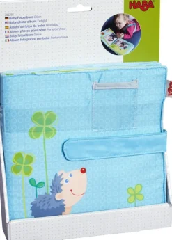 305258 - Baby Fotoalbum Glück, Stoff-Bilderbuch mit Fotos*Haba Clearance