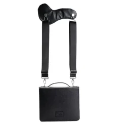 Barth & Bauer Lesen & Geschichten*HabersackSKIN Tasche PURO aus Nappaleder in Gr. XL in Onyx-Schwarz mit Tragegurt & Buchstütze