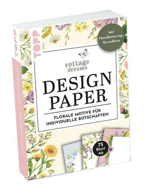 frechverlag GmbH Kalligraphie & Handlettering*Handlettering Design Paper Block Cottage Dreams A6