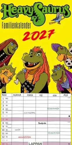 HeavySaurus Familienkalender 2027*Lappan Verlag Sale