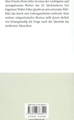 Suhrkamp Verlag Romane & Erzählungen*Homo faber