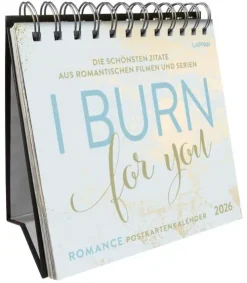Lappan Verlag Postkartenkalender-I burn for you - Romance-Postkartenkalender 2026