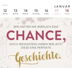 Lappan Verlag Postkartenkalender-I burn for you - Romance-Postkartenkalender 2026