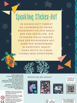 Ars Edition GmbH Stickerhefte-I Love to Sparkle - Mosaik-Stickerheft Unterwasserwelt