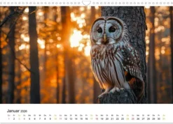 Im Reich der Eulen (Wandkalender 2026 DIN A3 quer), Monatskalender*Calvendo Discount