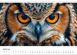 Im Reich der Eulen (Wandkalender 2026 DIN A3 quer), Monatskalender*Calvendo Discount