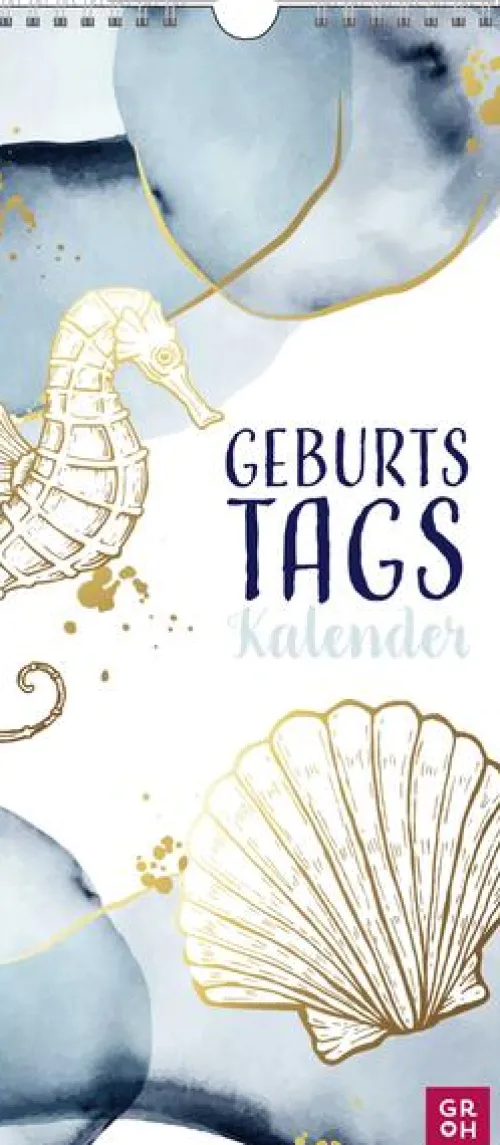 Groh Verlag Wandkalender|Geburtstagskalender-Immerwährender Geburtstagskalender Maritim