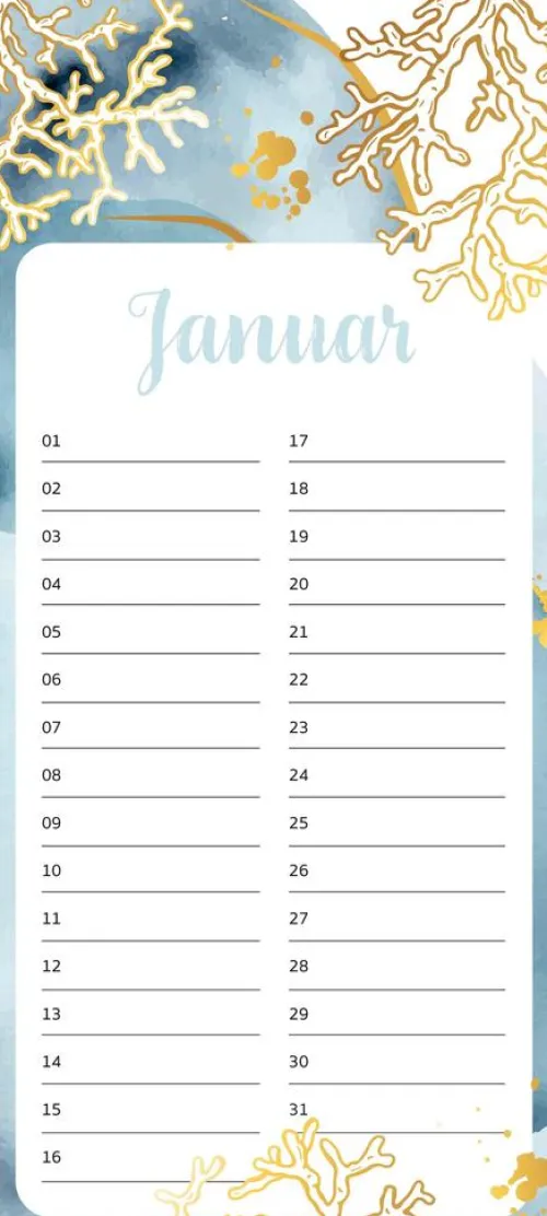 Groh Verlag Wandkalender|Geburtstagskalender-Immerwährender Geburtstagskalender Maritim