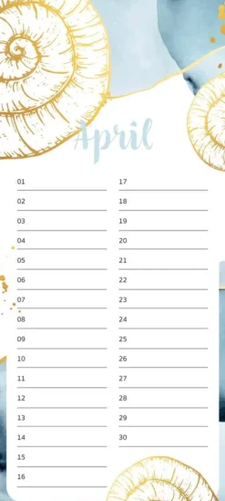 Groh Verlag Wandkalender|Geburtstagskalender-Immerwährender Geburtstagskalender Maritim