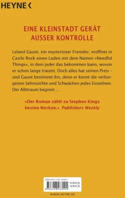 Heyne Taschenbuch Horror Gegenwart|Horror-In einer kleinen Stadt (Needful Things)