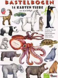 Atelier Color Bastelpapier & Origami-Karten Tiere basteln aus Papier Bastelbogen Ausschneidebogen