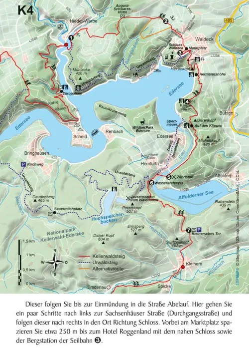 Stein, Conrad Verlag Wandern & Radfahren-Kellerwaldsteig mit Urwaldsteig Edersee
