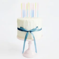 Kerzen Dip Dye, Blau/Pink/Gelb, 14 Stk, Ø 0,7 cm x 12,5 cm, inkl. 14 Kerzenhalter*Rico Design GmbH & Co.KG New