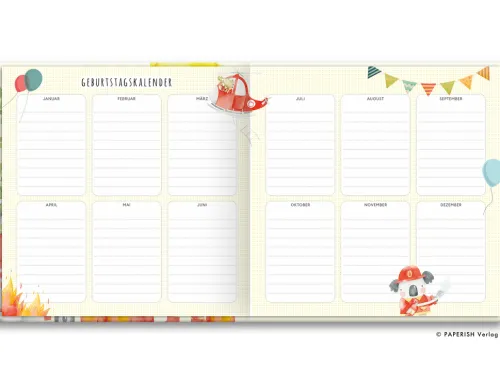 PAPERISH Verlag Freundebücher*Kindergartenfreunde - FEUERWEHR