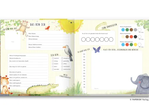 PAPERISH Verlag Nach Zielgruppen|Freundebücher-Kindergartenfreunde - SAFARI