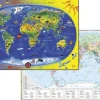 Stiefel Eurocart GmbH Schreibtischunterlagen*Kinderweltkarte Staaten der Erde mit Flaggenrand. DUO-Schreibunterlage